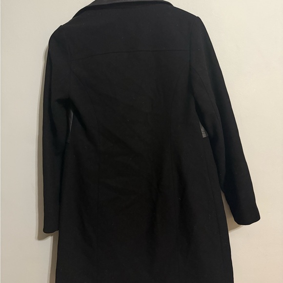 Express Black Wool Leather Panel Jacket - Picture 5 of 5